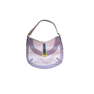 Oryany Leather Bag Multi Shade Purple Foldover Gold Clasp